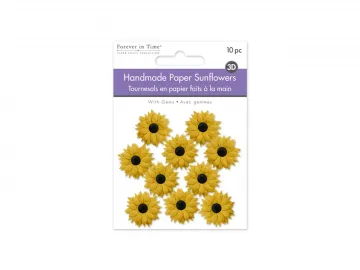 Sunflower Paper Flowers, 10 pieces