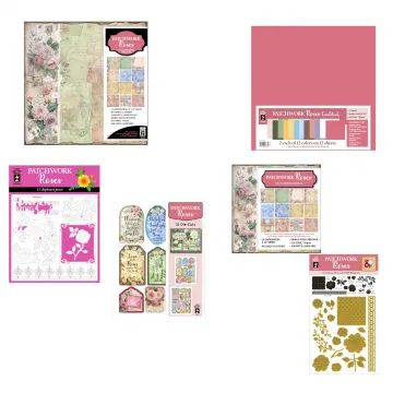 Patchwork Roses by Hot Off The Press Money Saver + Cutting Dies