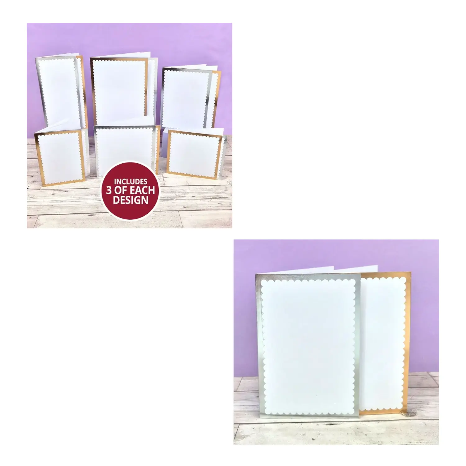 Scalloped Foiled Cards by Hunkydory Money Saver