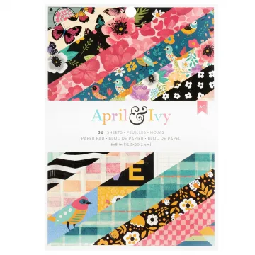 April & Ivy Single-Sided Paper Pad 6x8, 36 Sheets