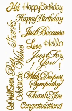 Gold More Greetings Dazzles™ stickers