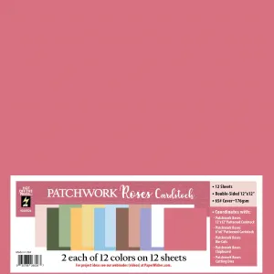 Patchwork Roses 12x12 Solid Cardstock