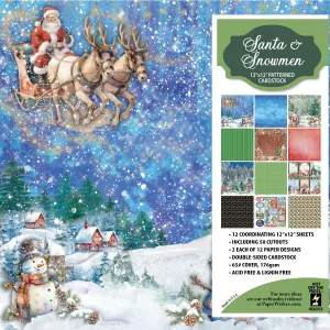 Santa & Snowmen 12x12 Patterned Cardstock