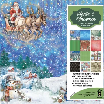 Santa & Snowmen 12x12 Patterned Cardstock