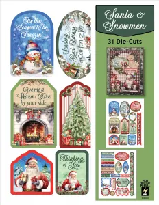 Santa & Snowmen Die-Cuts, 31 pieces