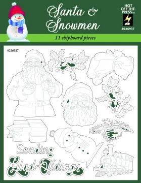 Santa & Snowmen Chipboard