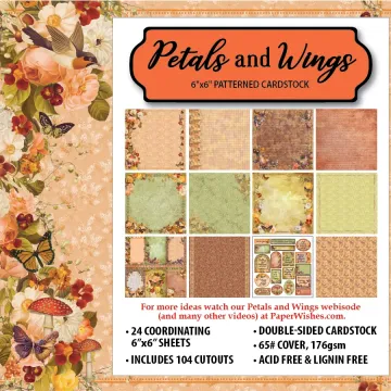 Petals & Wings 6x6 Patterned Cardstock, 24 sheets