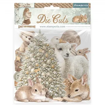 White Christmas Die-Cuts, 37 pieces