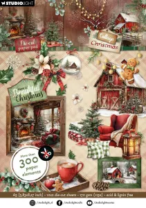 Cottage Christmas Die-Cuts, 300 pieces