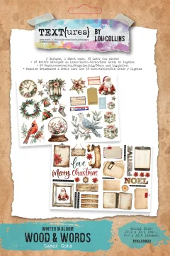 Winter in Bloom Wood & Words Laser Cuts, 58 pieces