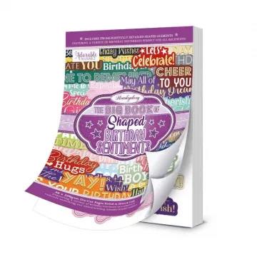 The Big Book of Shaped Birthday Sentiments, 370 pieces