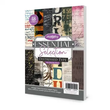 Distressed Type Paper Pad, 48 sheets