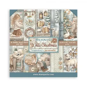 White Christmas 8x8 Papers, 10 sheets