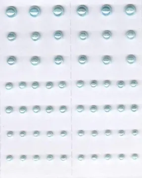 Light Blue self-adhesive Pearls, 58 pieces