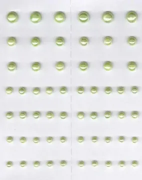 Light Green self-adhesive Pearls, 58 pieces