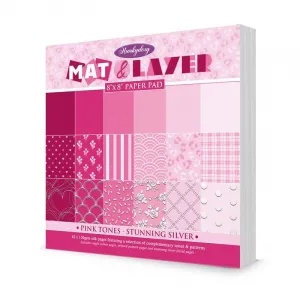 Mat & Layer Paper Pad Pink Tones - Stunning Silver