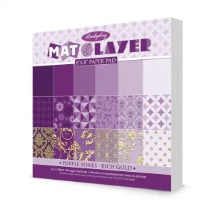 Mat & Layer Paper Pad Purple Tones - Rich Gold