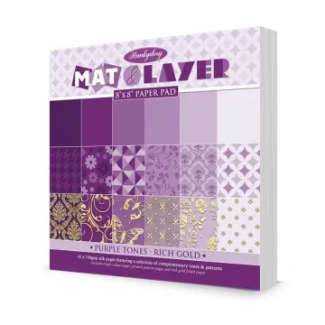 Mat & Layer Paper Pad Purple Tones - Rich Gold