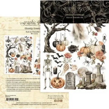 Ghostly Greetings Rub-Ons, 2 sheets