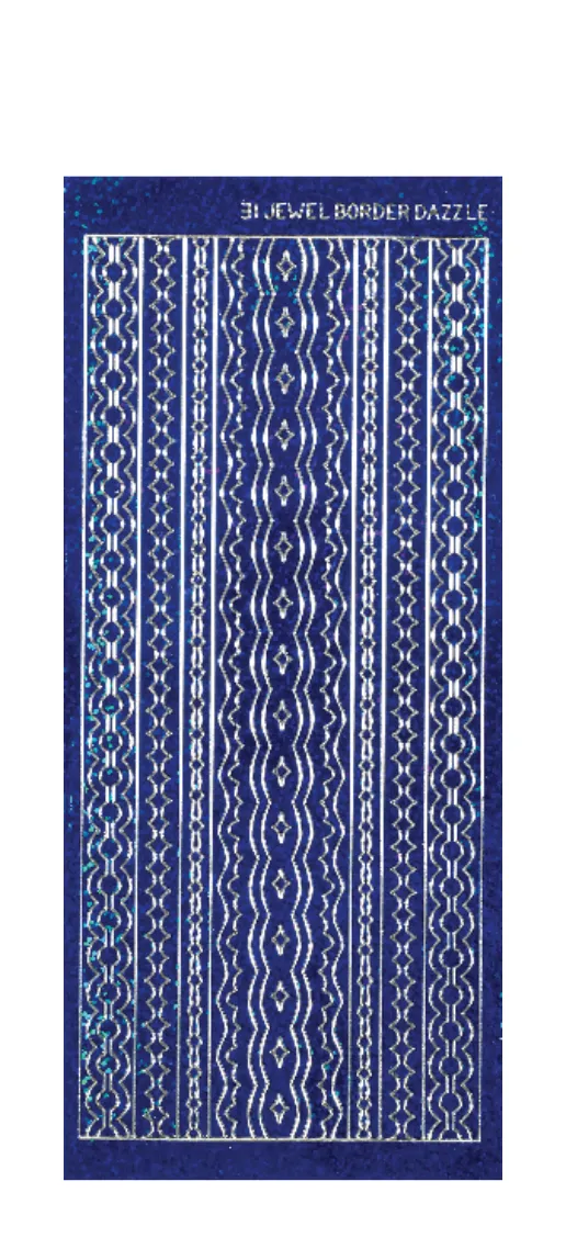 31 Blue Jewel Border Dazzles™ Stickers