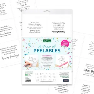 A Year of Peelables, 72 stickers