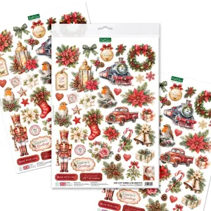Petite Poinsettias Die-Cut Embellishments, 91 pieces