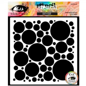 Sixty Four Stencil, 5 3/4" square