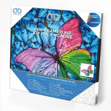 Diamond Dotz Flutter by Pink Pre-Framed Kit