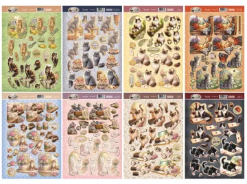 Cat Tales Decoupage Toppers, 8 sheets