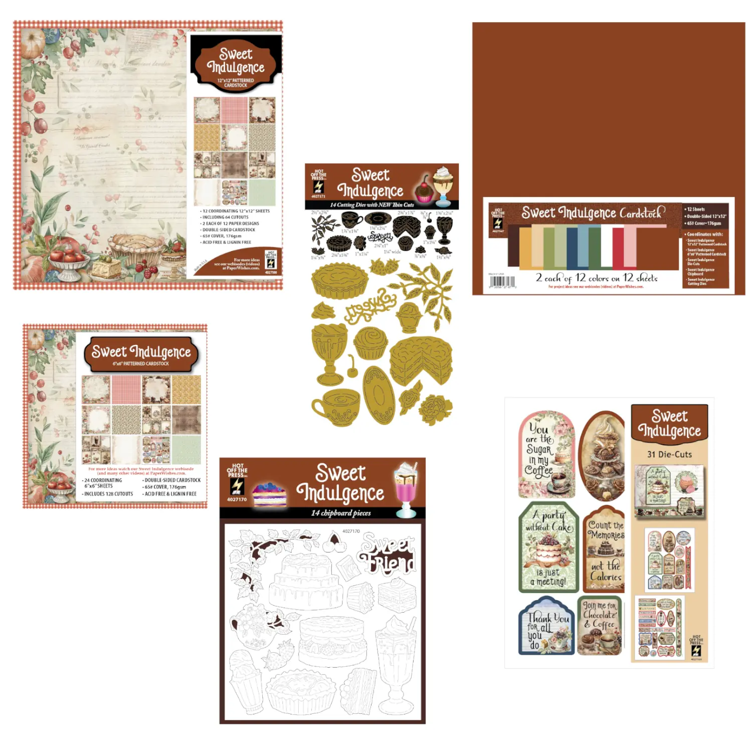 Sweet Indulgence Collection by Hot Off The Press Money Saver + Cutting Dies