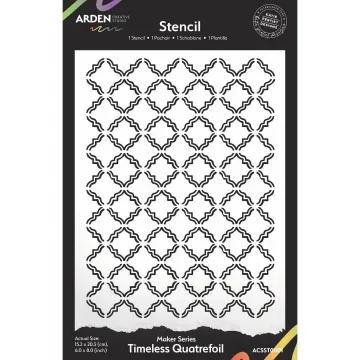 Timeless Quatrefoil Stencil, 6x8