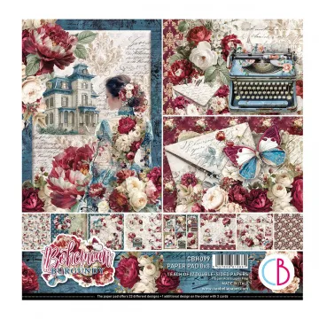 Bohemian Burgundy 8x8 Papers, 12 sheets
