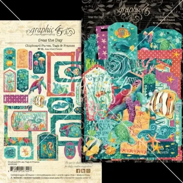 Seas the Day Chipboard, 31  Pieces