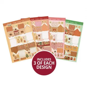Gingerbread Advent Village Project Kit, 24 houses