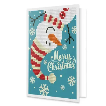 Diamond Dotz Merry Christmas Snowman Card