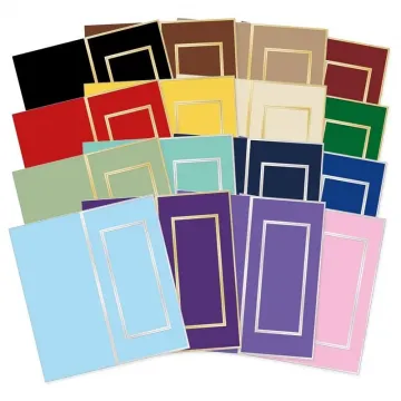 Festive Edition Slim Line Foiled Aperture Card Blanks, 16 cards & envelopes