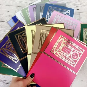 Foiled Edge Aperture Card Blanks for Pocket Pads