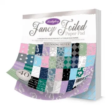 Fancy Foiled Paper Pad - Stunning Silver, 40 sheets