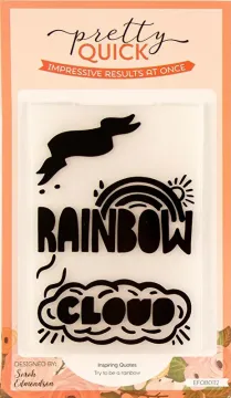 Try to be a Rainbow A6 Embossing Folder Pretty Quick Inspiring Quotes