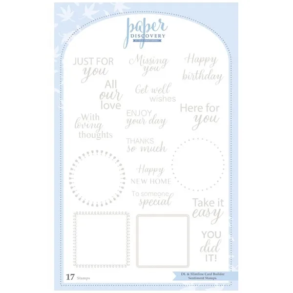 Slimline Cardbuilder Sentiments Stamp Set