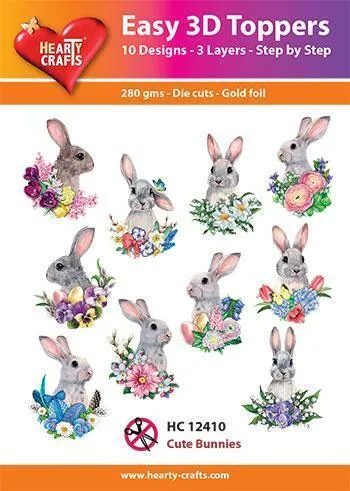 HC12410 Bunnies 3D Toppers