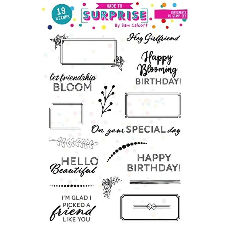 Sentiments Pop up Bouquet A5 Stamp Set by Made To Surprise