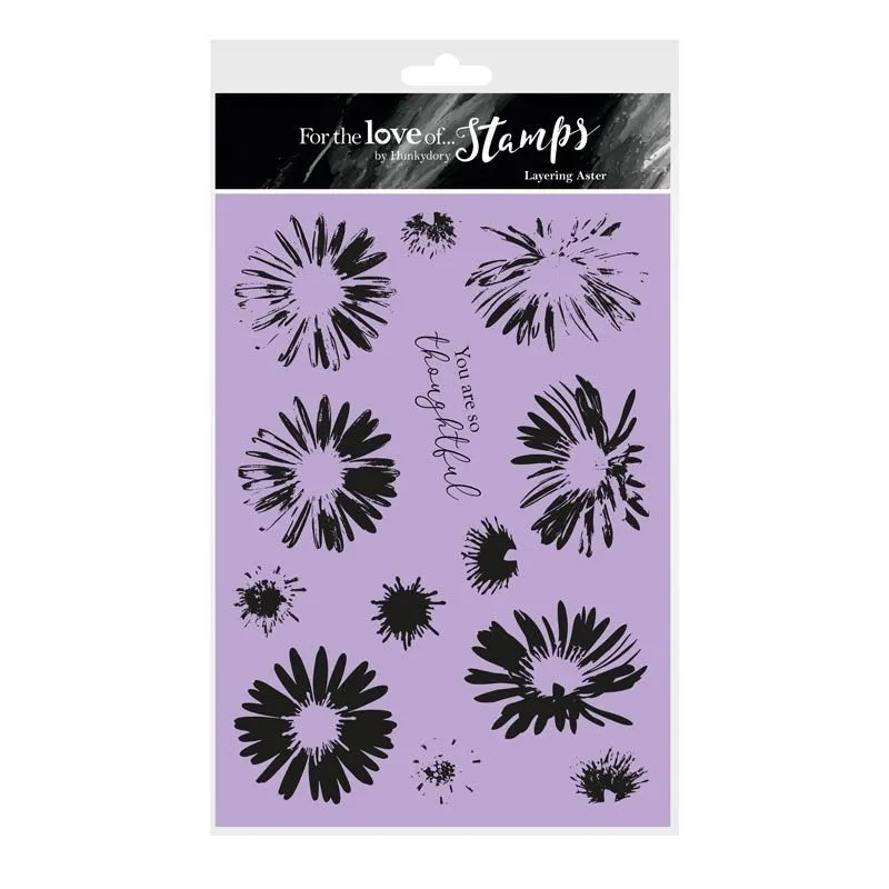 Layering Aster A5 Stamp Set For the Love of Stamps
