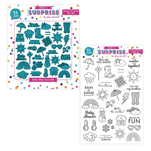 Whatever The Weather  A5 Die/Stamp Combo, Reveal Wheel by Made to Surprise