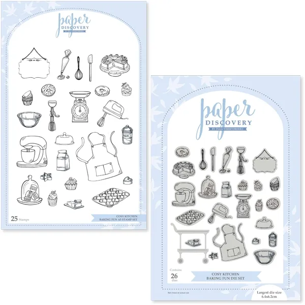 Baking Fun Die/stamp combo Cosy Kitchen by Paper Discovery
