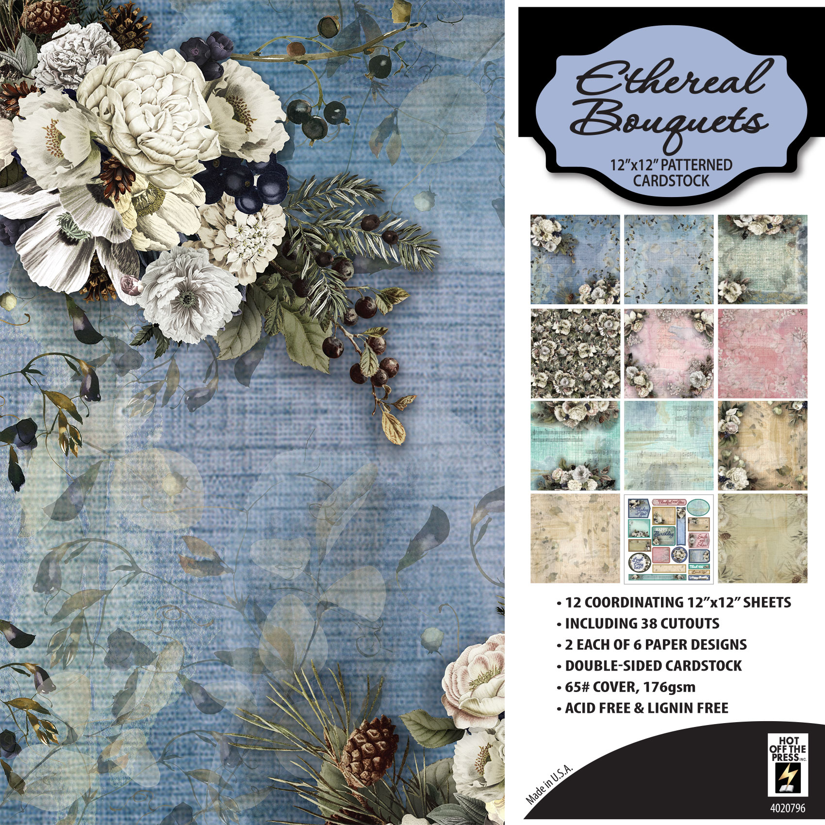 Ethereal Bouquets 12"x12" Patterned Cardstock
