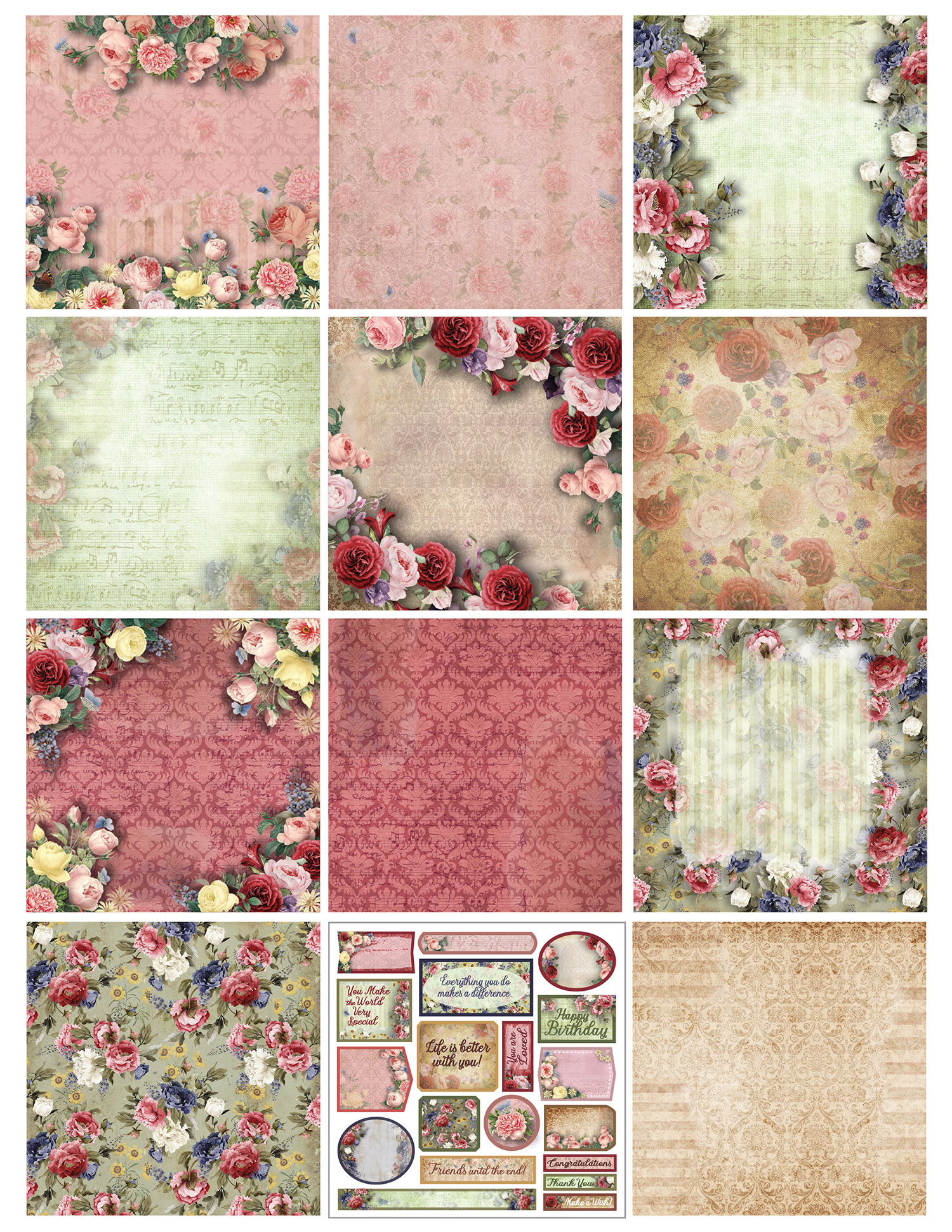 Paper Wishes  Fuchsia Pink Mirri Cardstock, 10 sheets