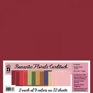 Romantic Florals 12x12 Solid Cardstock