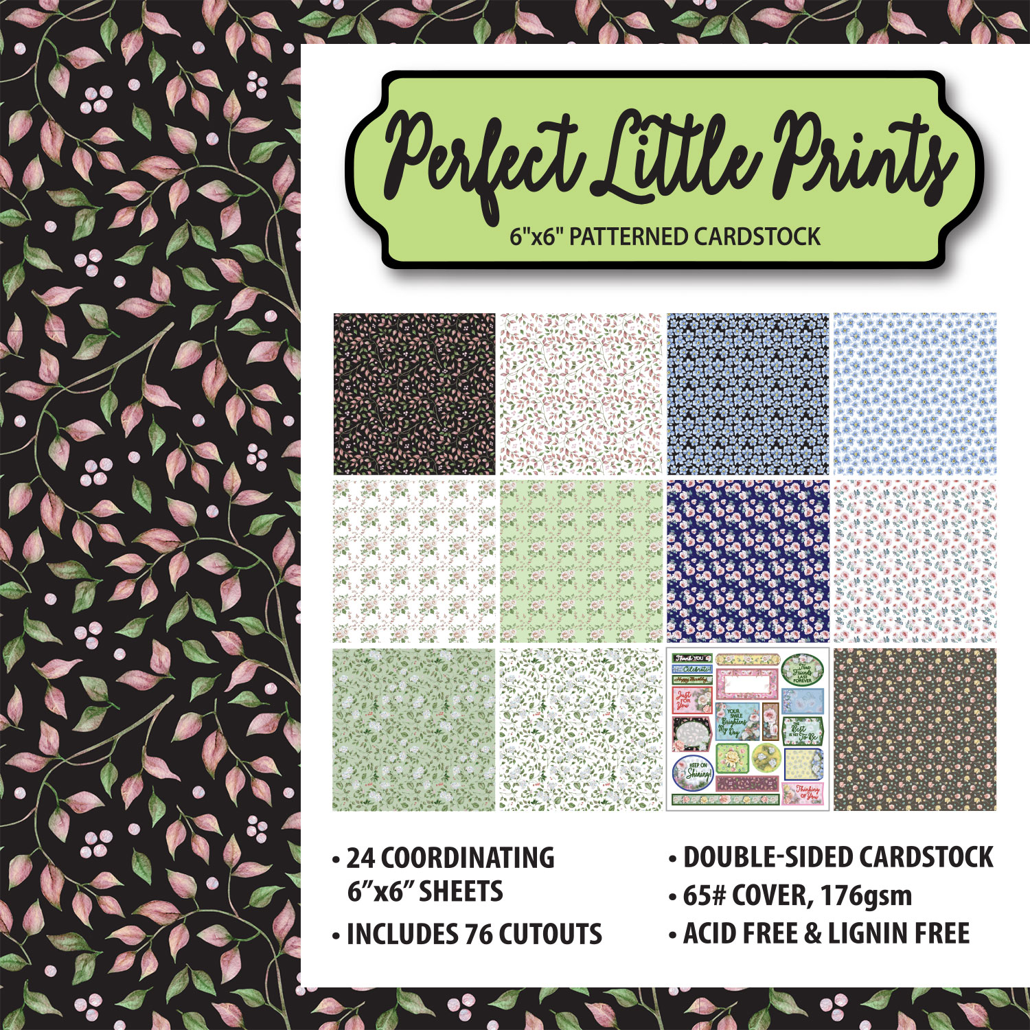 Perfect Little Prints 6x6 Patterned Cardstock