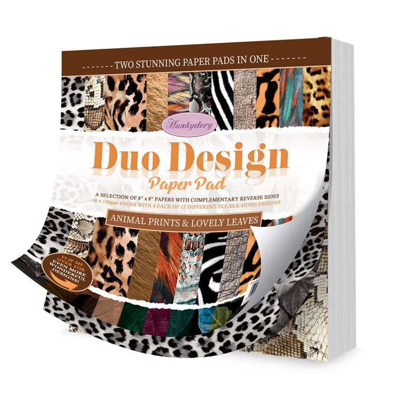 Animal Prints & Lovely Leaves Duo Design Paper Pad